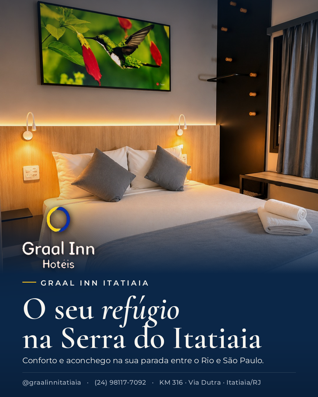 Card vitrine Graal Inn Itatiaia — O seu refúgio na Serra do Itatiaia